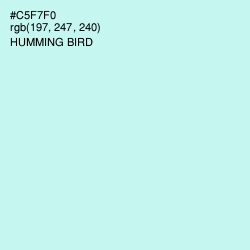 #C5F7F0 - Humming Bird Color Image